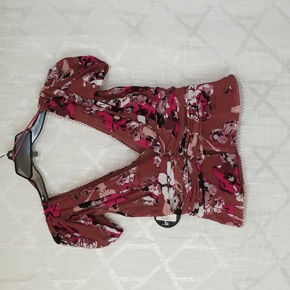 Karl Lagerfeld Tops - Karl Lagerfeld Womens Floral Blouse Top Size 4 New